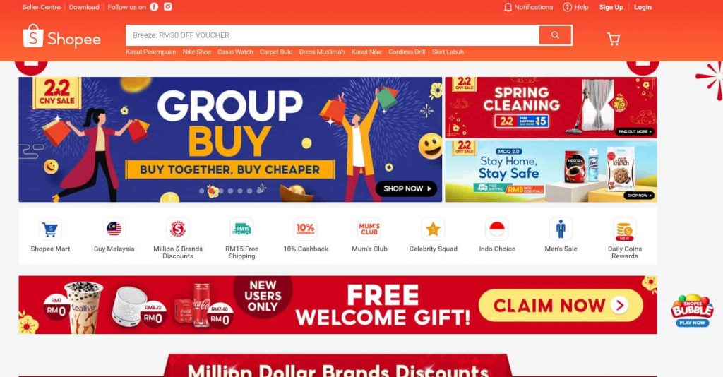 Shopee website