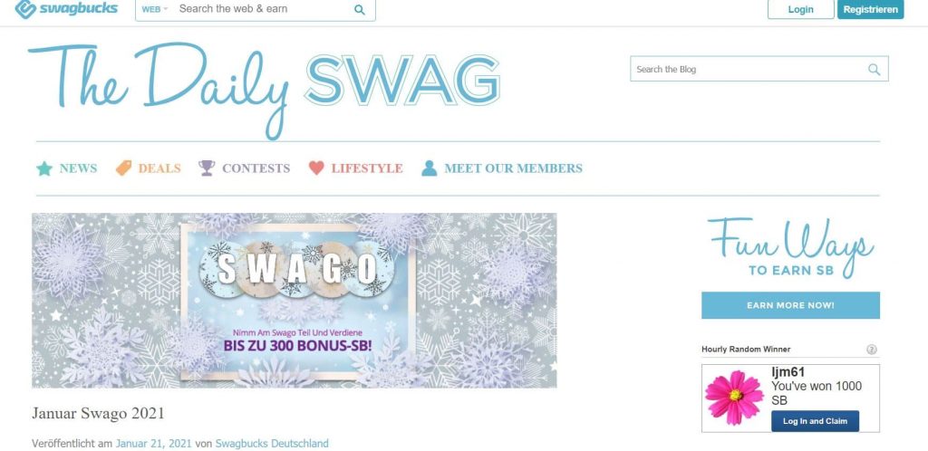 Swagbucks blog