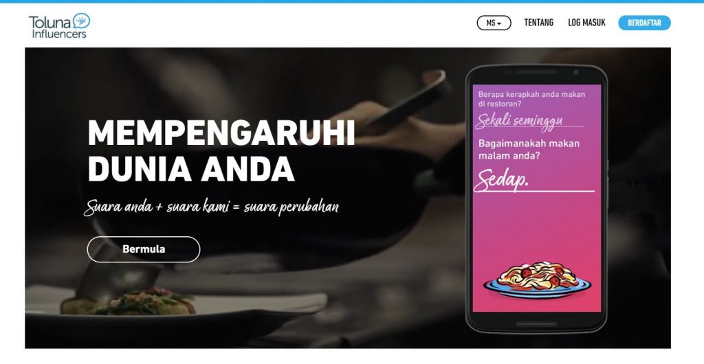 Toluna Malaysia website