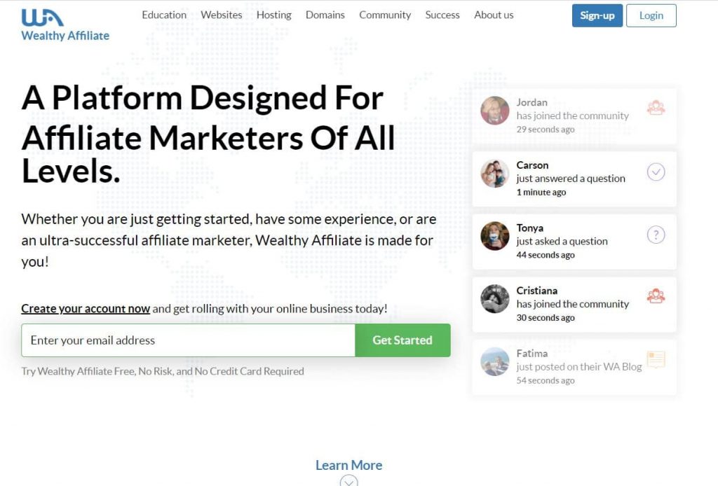 Wealthy Affiliate website